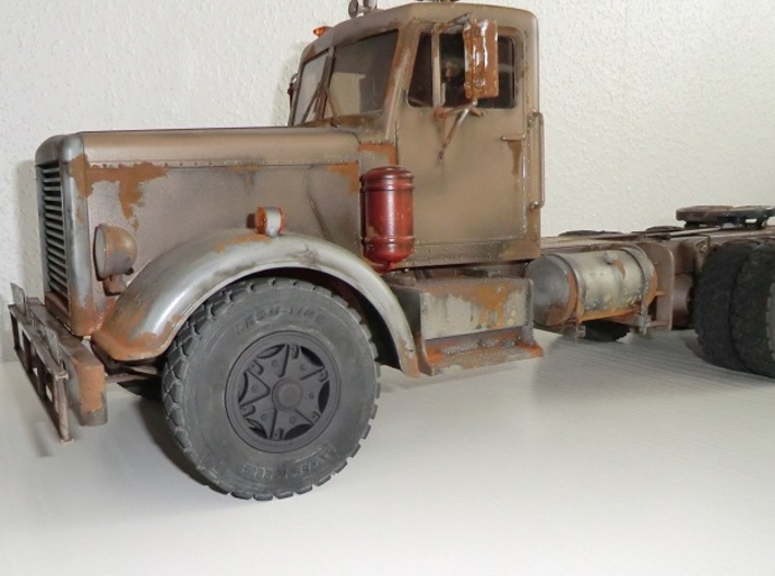 Rear-wheel-twin-tyre-set-with-6mm-deep-cap 3d printed Beautiful "Pete" Truck (thanks too Mario T.)