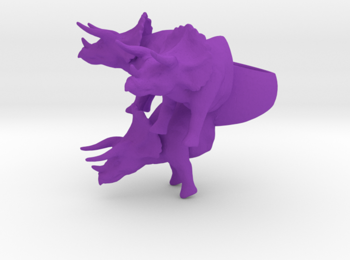 crazy big triceratops ring size 9 3d printed