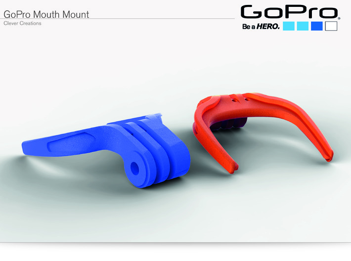 GoPro Mouth Mount 3d printed