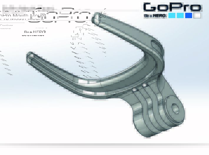 GoPro Mouth Mount 3d printed 