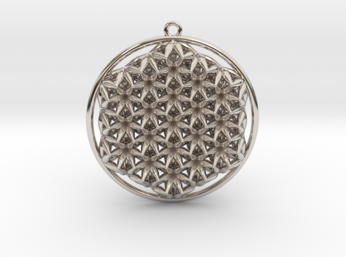 Super Flower Of Life Dual Sided Pendant 3d printed
