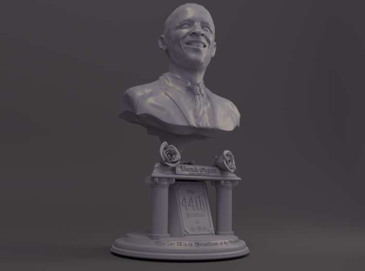 4 Inch miniature Barack Obama hand sculpted Bust 3d printed