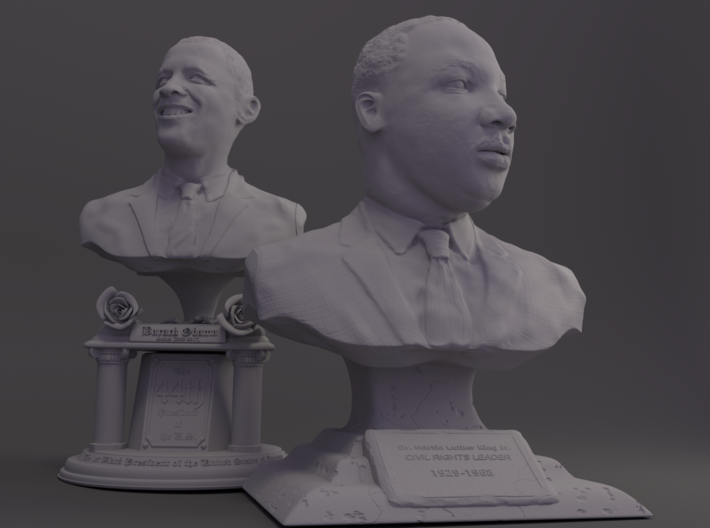 4 Inch miniature Barack Obama hand sculpted Bust 3d printed 