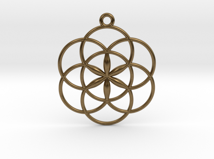 Seed of Life Pendant 1&quot; 3d printed