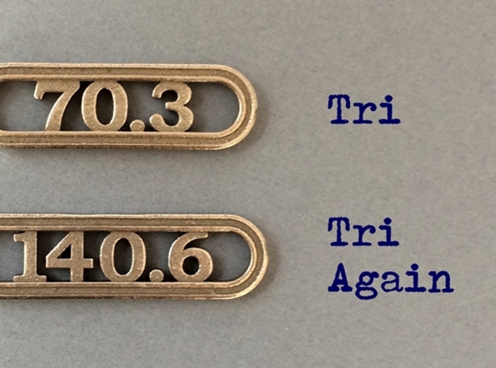 Triathlon Keychain - Swim Bike Run - 140.6 Ironman 3d printed Never stop tri-ing!