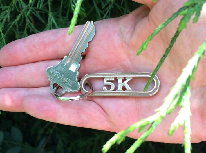 5K Keychain Running Gift 3d printed Get outside and run!