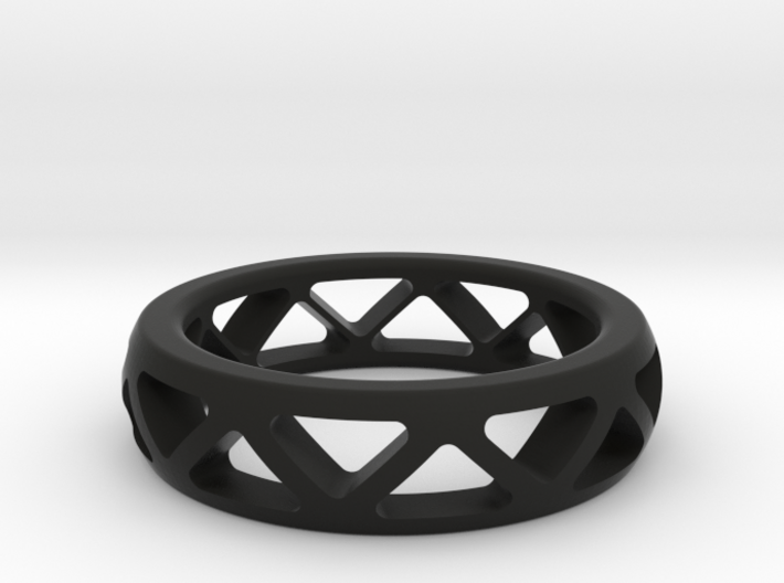 Geometric Ring- size 9 3d printed