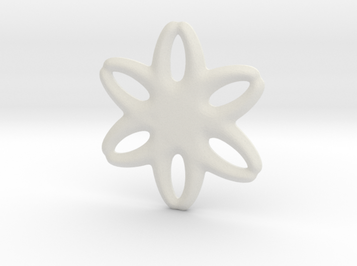 Soft star pendant or earrings 3d printed