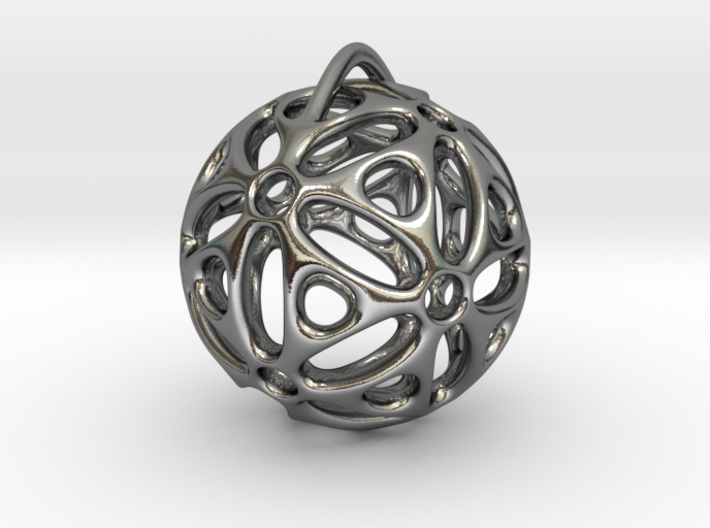 View of spherical games - part one. Pendant 3d printed