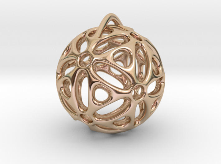 View of spherical games - part one. Pendant 3d printed