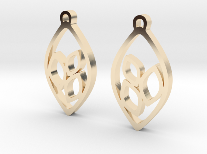 &quot;Eyelets&quot; Earrings 3d printed