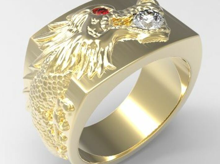 Dragon Ring 3d printed 