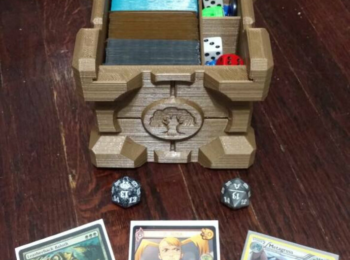 Green Mana 'Companion Crate' Deck & Dice Box 3d printed 