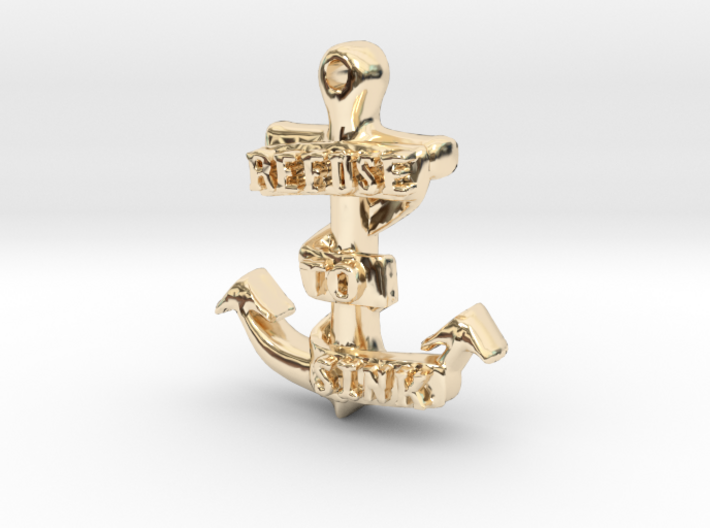 Refuse to Sink Pendant 3d printed