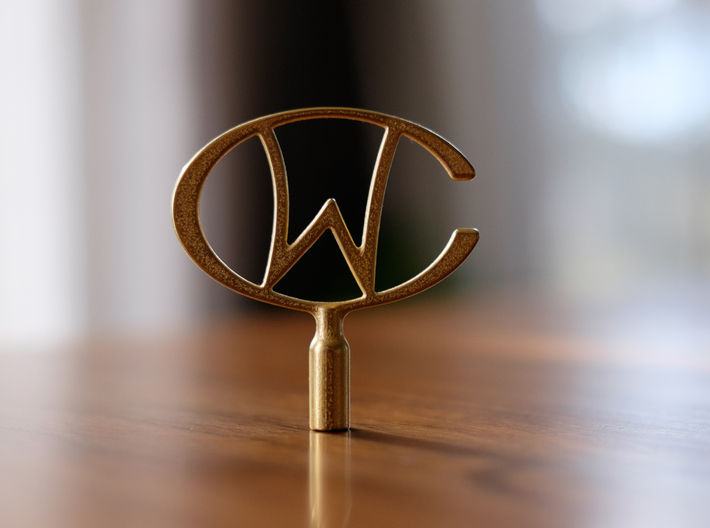 WesKey - Top tension banjo key 3d printed Gold