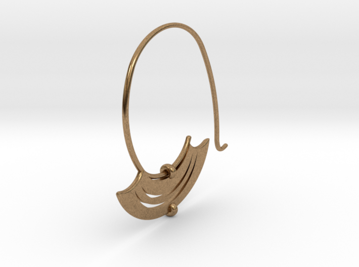 Hoop (SWH4c) 3d printed A matt surface finish in a warm gold tone