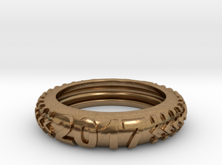 Custom Knobby Tire Ring (Ring Size: 9.5) 3d printed