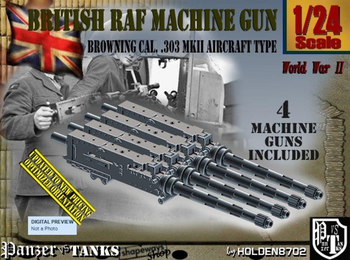 1/24 Browning 303 MkII RAF Set001 3d printed