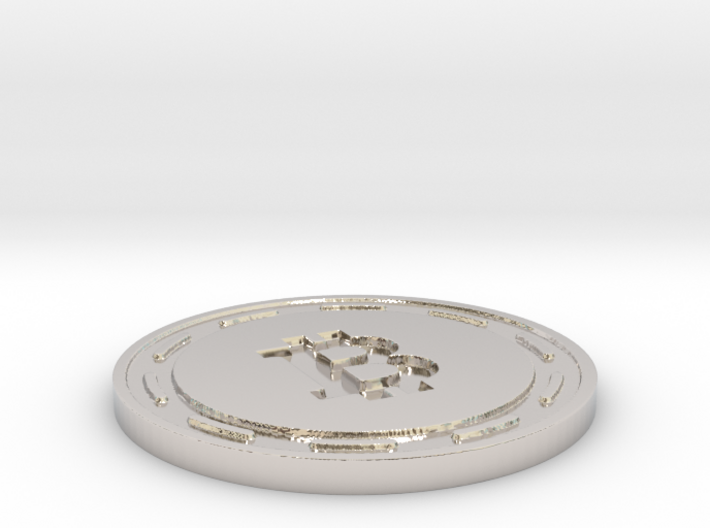 Bitcoin Themed Coaster 3d printed
