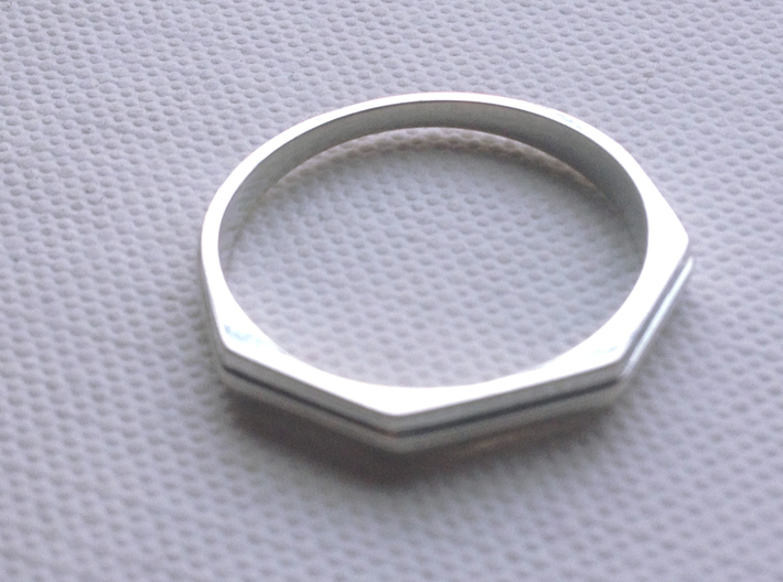 Jean Ring 3d printed Polished Silver