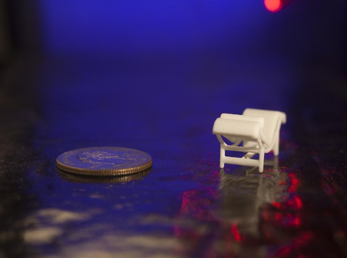 1:48 Le Corbusier Chaise Lounge LC4 Chair 3d printed 