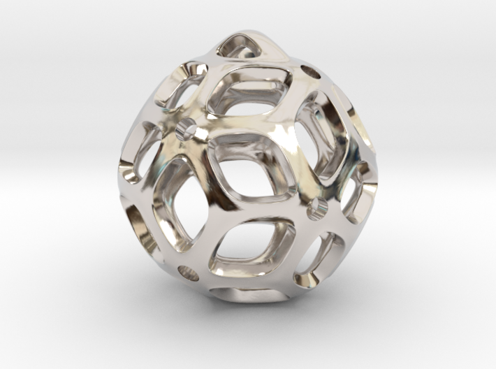 View of spherical games - part two. Pendant 3d printed
