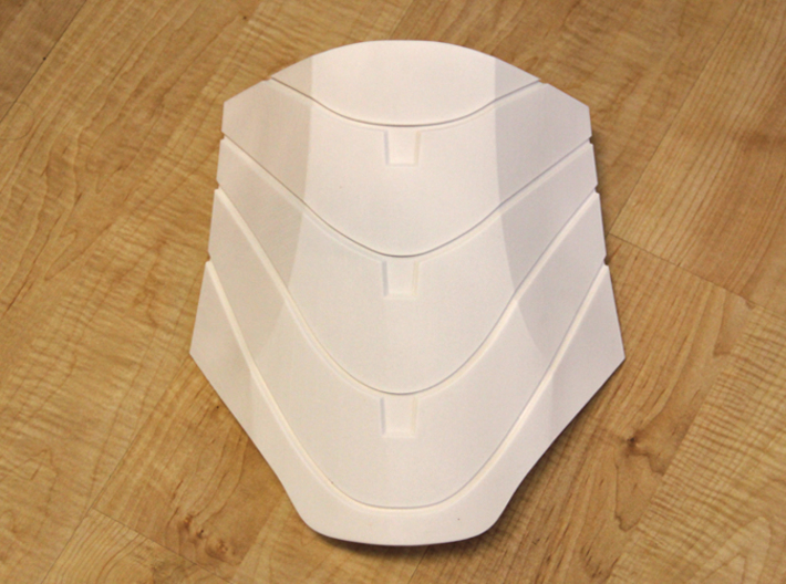 Iron Man Mark IV Abdominal Plate 3d printed Actual 3D print using the Strong and Flexible Plastic