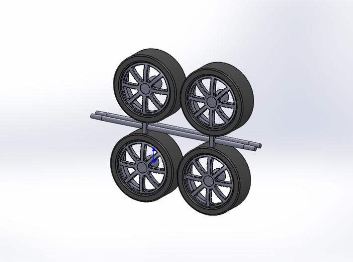 Wheels 8-spoke 3d printed