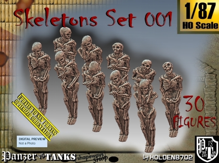 1/87 Skeleton Set001 3d printed