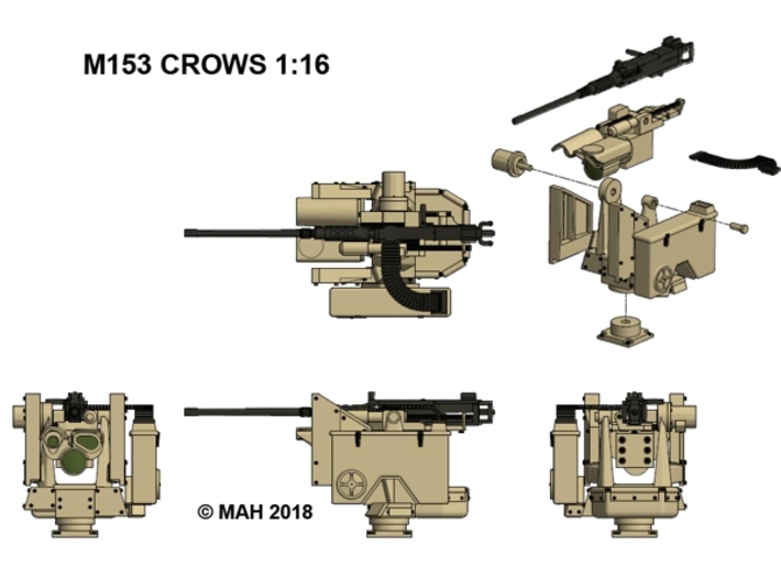 M153 CROW 1/16 3d printed 