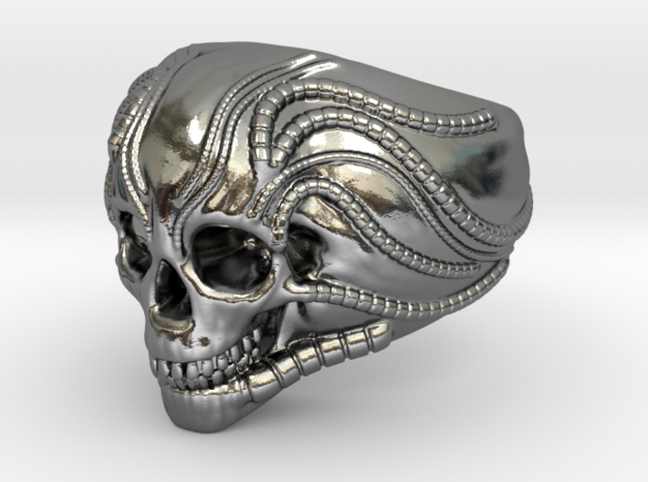 H.R Giger Skull Ring  3d printed