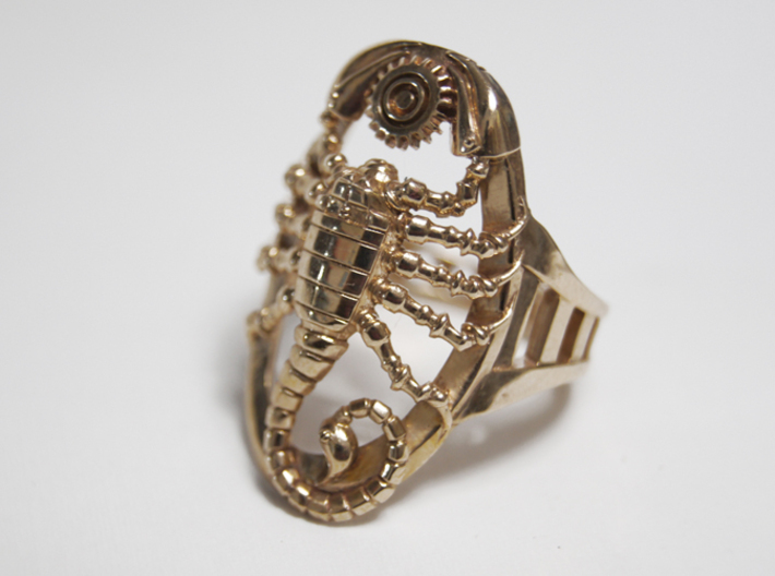Mech Scorpion Ring Size 13.5 3d printed