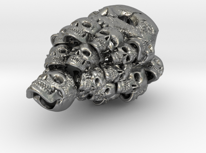 Nuclear Decimation: Skull Pendant 3d printed