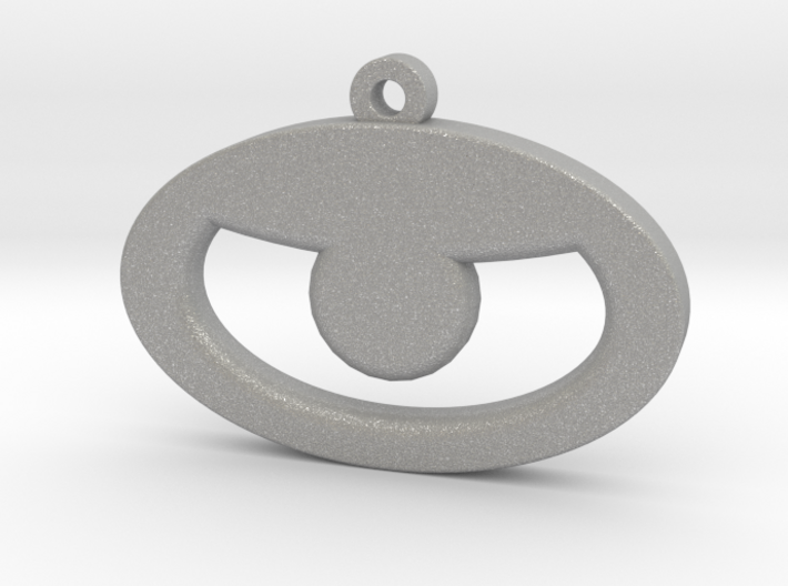 Letter AYIN - Paleo Hebrew - with Chain Loop 3d printed