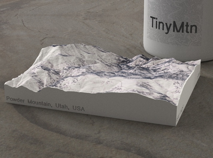 Powder Mountain, Utah, USA, 1:50000 3d printed 
