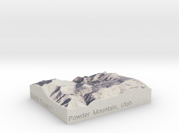 Powder Mountain, Utah, USA, 1:100000 3d printed 