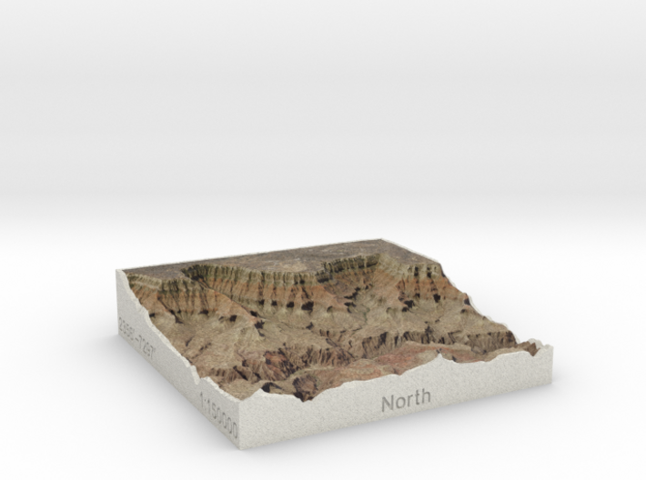 South Rim Grand Canyon, Arizona, 1:150000 Explorer 3d printed 