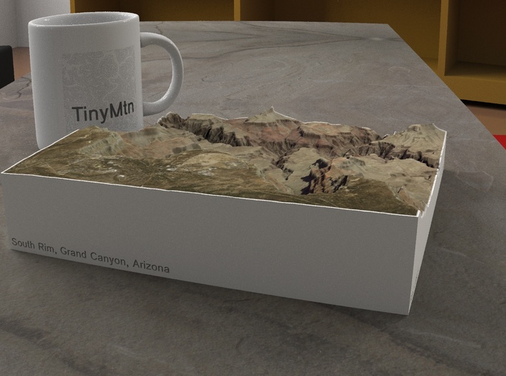 South Rim Grand Canyon, Arizona, 1:50000 Explorer 3d printed 