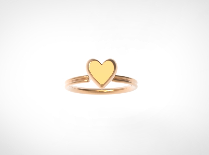 Flowing Heart Solitaire 3d printed 
