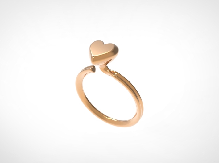 Flowing Heart Solitaire 3d printed 