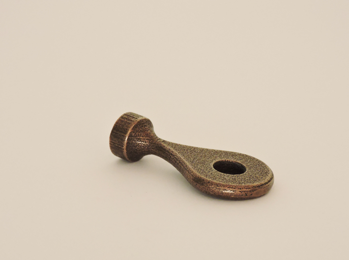 Google Maps Marker - Magnet (no hole) 3d printed Polished Bronze Steel (v1.0; NOT this model; this one has NO hole)