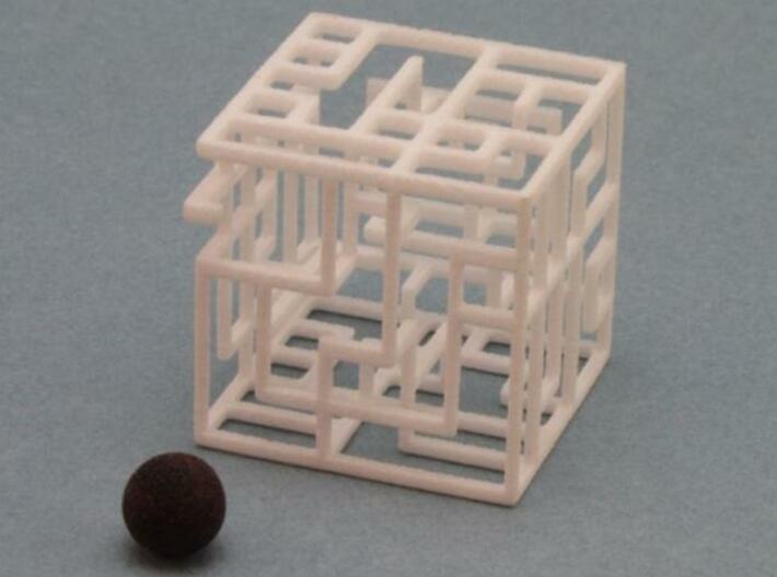 Zig Zag Zog 555 3d printed 5x5x5 Maze with Ball