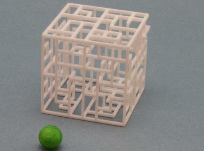 Floating Labyrinth 666 3d printed 6x6x6 Maze with Ball