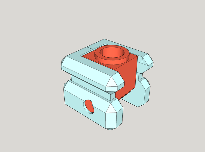 CW joint plugs with 5mm Adaptors 3d printed An illustration of how the parts assemble