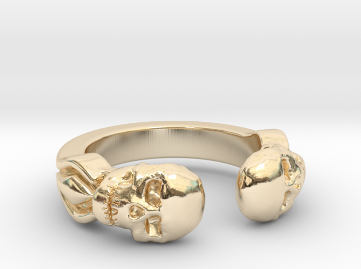 Joker's Double-Skull Ring - Metals 3d printed