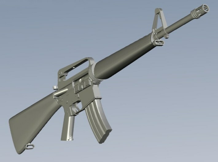 1/18 scale Colt M-16A1 rifles x 3 3d printed 