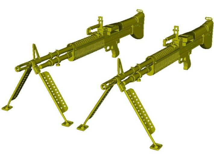 1/18 scale Saco Defense M-60 machineguns x 2 3d printed