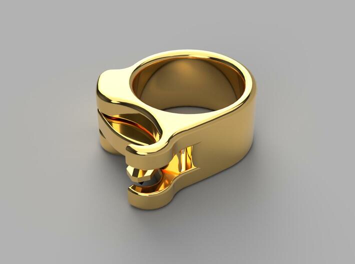 Uncapped Ring 3d printed 