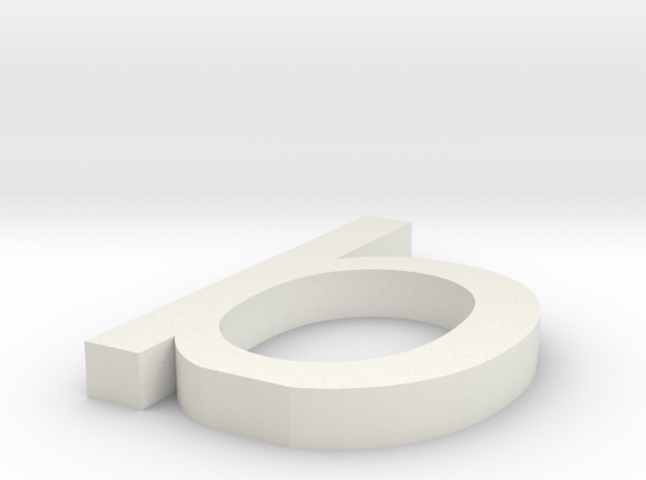 b Arial font letter 3d printed