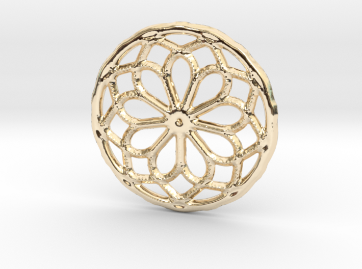 Mandala shape with dots 3d printed
